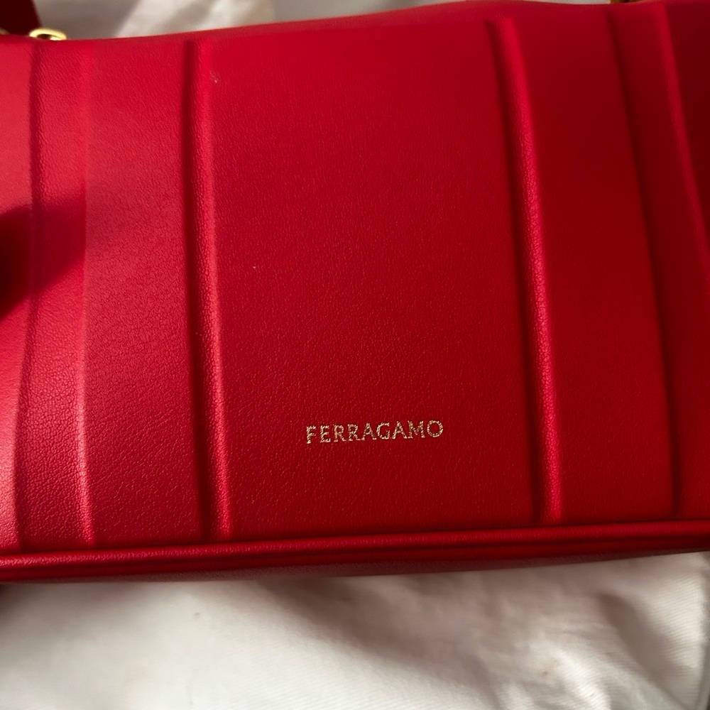 Salvatore Ferragamo Vibrant Red Shoulder Bag